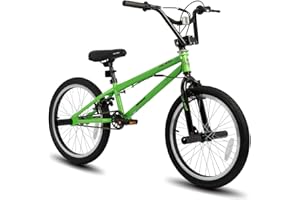 HH HILAND HILAND 20 Inch Kids BMX Bike, Freestyle BMX Bicycle for Boys Girls With 360 Degree Gyro & 4 Pegs, 20 Inch BMX Bike for Kids