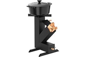 GENERISCH ELCA Metallwaren GmbH Raketenofen Camping Grill Pocket Rocket - Holz - Campingofen