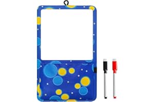 BOHEMIABY Lavagna Magnetica da Parete, Lavagnetta Cancellabile con 2 Penne, Lavagna Magnetica Frigo，Lavagna Magnetica da Parete Cucina Appendere, Calendario Magnetico Scuola Blu