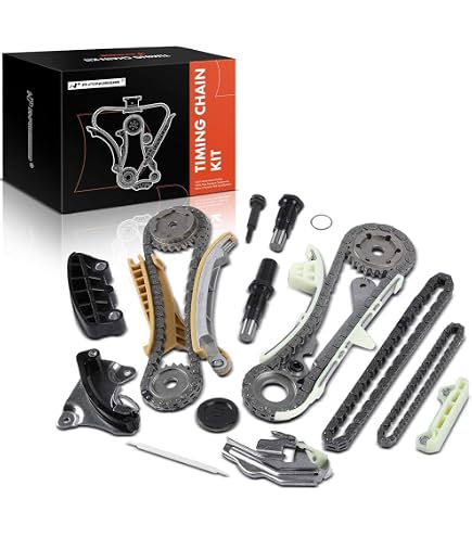 A-Premium 17PCS Engine Timing Chain Kit W/Tensioner [fits SOHC, 6Cyl 4.0L] Compatible With Ford Explorer 97-10, Explorer Sport Trac, Ranger 01-10 & Mazda B4000 01-10 & Mercury Mountaineer 98-10, Sets & Kits
