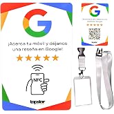 NFC QR Card Google Reviews - Advanced Technology Increase Google Reviews - Compatible with Android &amp; iPhone - Quick Setup wit