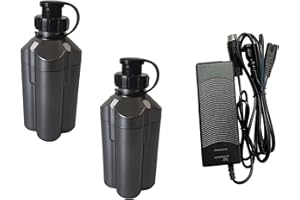 AELCOUTH Akumulator zastępczy 2 sztuki BM2300 14,8 V z ładowarką RB-CC4002 kompatybilny z Daiwa Cordless Fishing Reel akumulator litowy Tanacom 500 1000 BM2300 BM2000 do Daiwa Seaborg 300 mj 500j akumulator