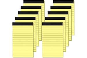 AIDUNMIS 10 Pack A7 Small Notepads Refills 3x5 Yellow Pads of Paper Mini Note Pads with 30 Sheets Mini Pocket Notebook A7 Yellow Small Note Pads in Each Pocket Notepad Refills for Taking Notes and Reminders