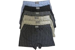 F & S LTD 6/12 X Kids Boys Check Plain and Assorted Cotton Boxer Shorts Under Pant Elasticated Waistband Boxer Shorts Boys Underwear for Kids 3-16 Years