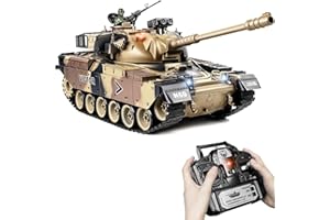 SUPDEX Carro Armato Telecomandato M60 1:18, RC Tank Realistico con Sparo BB, 15 Canali, Luci, Suoni e Rinculo Carro Armato Giocattolo Radiocomandato per Adulti e Bambini 6+ Remote Control Tank da Battaglia
