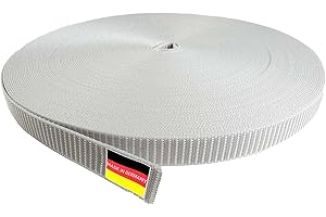 INOVATEC GMBH Inovatec 50 Meter Rollladengurt Maxi 22mm für Tür und Fenster Rolladen - reißfest und UV-beständig - in Grau Weiß Beige Braun Schwarz, Farbe:Grau