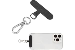 simarro Handy Handykette Pads 1 mit Schnalle zum Aufhängen 1, Universeller Handytrageband Pads Tragbar Handy Lanyard Patch für Handy Ersatzteil Handytrageband Pads ohne Klebstoff(Schwarz)