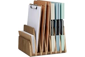 ‎KIRIGEN KIRIGEN Desktop File Document Holder Stand 7 Slots Mail Paper Organizer Desk Sorter Holder for File Document Organizer Stand for Home Office Jahrgang