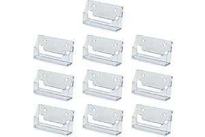 alplas Landscape Business Card Dispenser Holder Stand Wall Mounted - for Retail Stores Office Restaurant Hotel Reception Business Trade Show Art Craft Fairs Promotional Event Display - Pack of 10