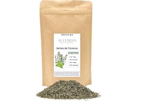 ALVENDIA - Véritables Herbes de Provence - Idéales pour la Cuisine - Thym, Romarin, Origan et Sarriette - Cultivée en Provence - Paquet de 100 Grammes - Récolte 2025
