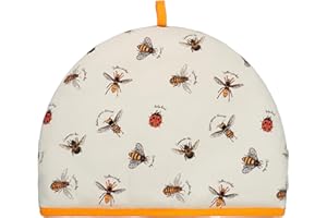 SIXSIGMA SPORTS Calentador de cubierta de tetera para tetera pequeña, mediana y grande, 2 tazas aisladas, novedad de 35 x 27 x 3 cm, regalo grande y divertido para cumpleaños, Navidad, cocina, hogar, abejorros