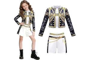 JIASHA K-p0p Dem0n Hun-ters Costume for Kids, Costume Girls Costplay Party Outfits Carnival Outfit Singer Uniform Full Set for Kids