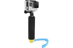 MyGadget Pływający uchwyt - wodoodporny słupek pływakowy z antypoślizgową rączką - kij ręczny kompatybilny z GoPro Hero 10 9 8 7 Xiaomi Yi Insta360 - żółty