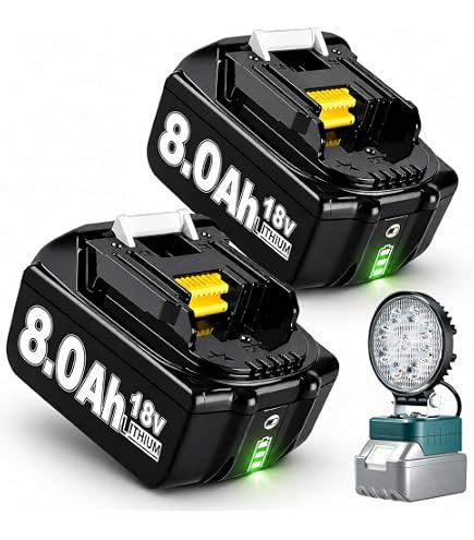 2 Stück 12.0Ah Li-Ion Ersatz für Makita 18V Akku Kompatibel mit Makita Akku BL1860B BL1860 BL1850B BL1850 BL1845 BL1840 BL1835 BL1830 BL1815 194205-3 LXT-400 mit LED-Ladeanzeige