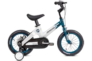 Mogoo Spark Kids Magnesium Alloy Bike for 2-8 Years Old Boys Girls, Adjustable Height, Disc Handbrakes, 12/14/16-Inch Bicycle w Training Wheels