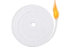BBTO 6,56 Feet Stoppino di Ricambio in Cotone Stoppino in Cotone Intrecciato Rotondo Stoppino per Lampada a Olio Stoppino per Candela per Lampade a Olio e Candele DIY (4 mm/ 0,16 Pollici)