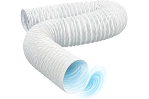 TECHZOCO Tubo de ventilación flexible, Conducto salida aire, Manguera de extracción de aire, tubo Acondicionado Portátil, Tubo Secadora, No es rígido, 3 Metros Largo x 10 cm diámetro