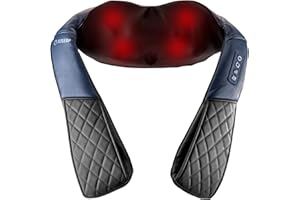 ‎FITLEAP Fitleap Massagegerät, Nacken-Rücken-Schulter-Massagegerät, Shiatsu Massagegerät für Muskelschmerzlinderung, Massage mit leichter Infrarot-Wärme