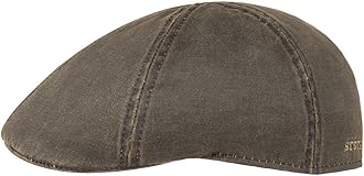Stetson Men's Level Flat Cap - Cotton Peaked Cap - Men's Cap with 40+ UV Protection - Vintage Look Cap - Summer/Winter…
