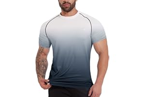 MEETWEE T-Shirt Homme, Tee Shirt Sport Manche Courte Rashguard Rash Vest Anti-UV UPF 50+ Sun Protection Tops Running Fitness Surfing