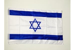 AZ FLAG Drapeau Israël 90x60cm - Drapeau israélien 60 x 90 cm Fourreau pour hampe