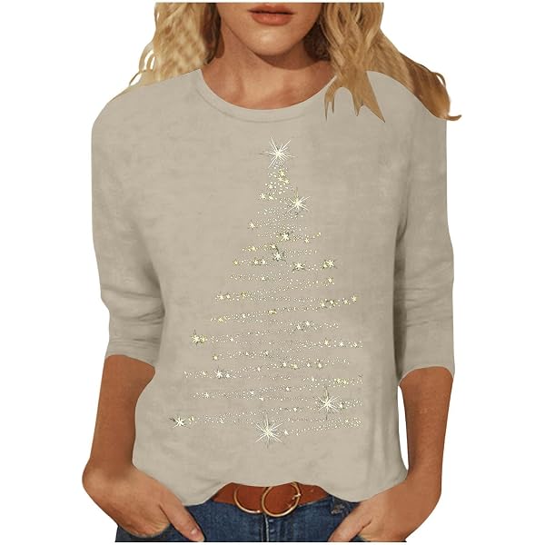 Weihnachten Shirt Damen Weihnachtspullover Damen Lu Produktbild-Vorschau 9