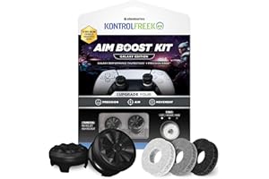 KontrolFreek Aim Boost Kit for Playstation 5 (PS5) and Playstation 4 (PS4) Controller | Includes Performance Thumbsticks and Precision Rings | Black Galaxy Edition