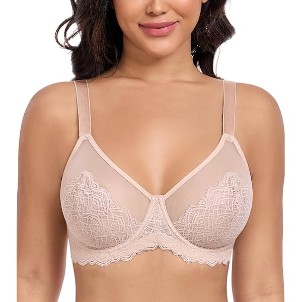 Reggiseno Donna Minimizer Senza Foderazione, In Pizzo Ricamato 809841