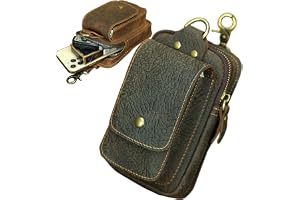 Midjeväska i läder for , 7-tums , midjeväska for resor utomhus, universella kort- och sedelfodral, cigarettfodral, tändarorganisatörer