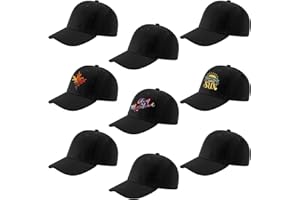 Erogeen 9 Pack Plain Blank Baseball Caps Bulk Adjustable Sublimation Trucker Hat DIY Sports Snapback Hat for Men Women