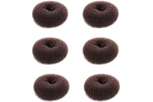 NOPEILVI Maker per panini per Bambini Extra Piccoli per Bambini, 6 Pezzi Chignon Hair Donut Sock Form per Ragazze, Mini Capelli per Ciambella (Piccole Dimensioni 2,4 Pollici, Marrone Scuro),