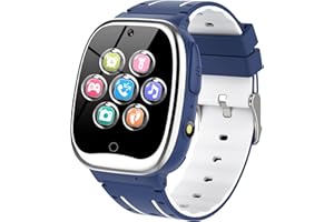SEPDEK Kinder Smartwatch, Telefon Uhr Smartwatch Kinder mit Schrittzähler, Musik, 26 Spiele, Kamera, Anruf SOS, Wecker, Taschenlampe, Recorder, Kids Smartwatch für Jungen Mädchen 3-10 Jahre Geschenk Blau