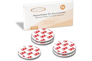 ECENCE Rauchmelder Magnethalter 5 Stück selbstklebende Magnethalterung für Rauchmelder Ø 50mm schnelle & sichere Montage ohne