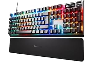 ‎STEELSERIES SteelSeries Apex Pro Gen 3 Gaming Tastatur - Hall Effect Switches OmniPoint 3.0 - Anpassbarer Auslösebereich - GG QuickSet mit Presets - Rapid Trigger - Schutzmodus - Rapid Tap/SOCD - DE Layout QWERTZ