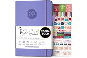 GoGirl Planner and Organizer for Women – A5 Weekly Agenda, Goals Journal to Improve Time Management & Productivity (Lavender)
