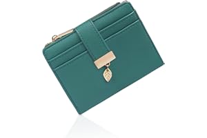 Pomelo Best Mały portfel damski – mały portfel RFID z kieszenią na monety i zatrzaskiem – mini portfel w krótkim formacie dla kobiet, turkusowy, S, Współczesny