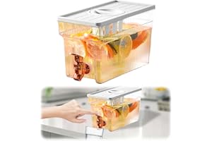 BOPOREA 3L Dispensador de Bebida con Grifo Plastico, -70~120 Dispensador de Agua Frigorifico Reutilizable Garrafas de Agua para Bebida Caliente o Fría Cocina Fiestas Campamento 10.2 * 4.7in*5.9in (Blanco)