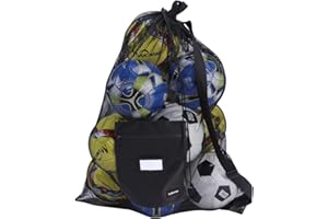 Leberna Mesh Ball Bags Large Drawstring Bags Hold All Sports Equipment Such as Basketball, Volleyball, Baseball, Football, Soccer