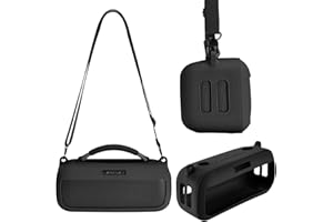 Yaowanguan Funda de Silicona para Bose SoundLink MAX Altavoz portátil,Soundlink MAX Estuche de Viaje Portátil Protector Bolsa de Transporte con Correa Hombro(Negro)