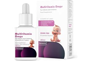 ProHealth Multivitamin Drops for Infants and Children 3 Months to 5 Years - Sugar-Free, Gluten-Free, 40ml (50 Days Supply)