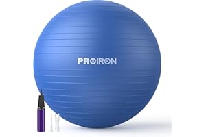 PROIRON Palla Fitness con Pattern di Pose, Fitball 55 cm 65 cm 75 cm con Pompa, Palla per Pilates, Esercizi, Ginnastica e Yoga