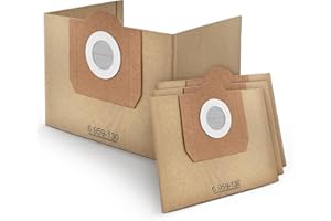 1E 10 sacchetti per aspirapolvere Kärcher WD3 – Sacchetti filtro di ricambio [6.959-130.0/69591300] – Vello multistrato per polveri fini