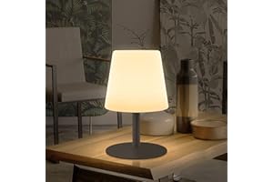 ‎UUFFOO uuffoo LED Akku Tischlampe Außen Kabellos Lampe Dimmbar USB Aufladbar Nachttischlampe für Schlafzimmer Wohnzimmer Tisch Hotelrestaurant dekoration. (Schwarz)