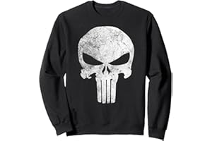 Marvel Comics Punisher Skull Symbol Distressed Sudadera
