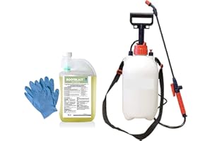 Rootblast 360 5L Pump Sprayer Glyphosate Weedkiller 1L with integral measuring device Pair of Gloves 1L makes up to 50L