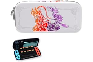 WUERKIYA Estuche Compatible con Switch y Switch OLED Lindo Estuche rígido de Transporte Funda Protectora con Almacenamiento para 10 Juegos Consola y Accesorios