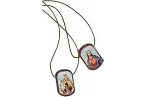 Intercession Catholic Scapular, Wood, Cord, No Gemstone