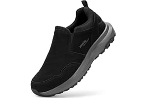 FitVille Wanderschuhe Herren Extra Breit Trekkingschuhe rutschfeste Outdoor Schuhe Leichte Atmungsaktiv Freizeitschuhe Slip On Walkingschuhe Weit Sneaker mit Fußgewölbestütze