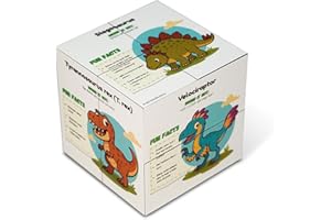 KITS OF MEDICINE Dinosaur Cube | Foldable Educational Cube with Illustrated Dinos, Fun Facts & Pronunciation Guide