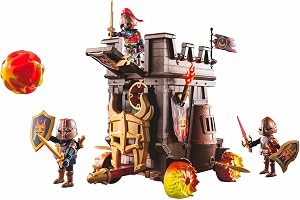 PLAYMOBIL Novelmore 71643 brandkanon stridsvagn med tre Burnham-banditer, inklusive olika tillbehör, actionfyllda leksaker fö